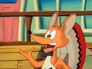 "Oh, boy, oh, boy! Now we'll teach those coyotes a lesson!"