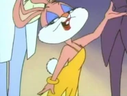 Babs Wearing A Yellow Dress