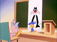 Tweety with his student, Sweetie