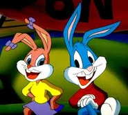 A rare animation cel of Babs & Buster