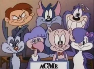 Furrball in the Acme Loo class photo with Monty, Dizzy, Calamity, Concord, Hamton, and Fifi