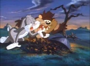 Bugs and Taz feel guilty about what they did...