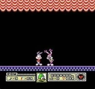 Babs gets rescued by Buster at the end of the Tiny Toon Adventures NES Game