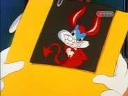 Bugs sees Buster as a devil...