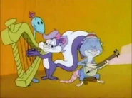 Banjo, Gogo, and Fifi in the prologue to the Music Day episode segment, Ruffled Ruffee