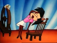 ...but it is unfortunately short-lived, as Itchy faints when Papa and Flio deliver more hair