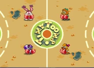 Babs, Shirley, Fifi, and Elmyra as cheerleaders in the half-time show of Acme All-Stars