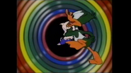 Plucky (with the white stripe on his neck) in the Tiny Toon Adventures promo