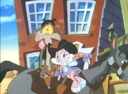 Babs gets her picture taken with Coyote Kid