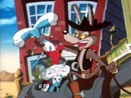 The Coyote Kid steals Buster's money...