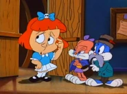 Babs disguised as an old lady