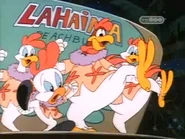 Fowlmouth, Foghorn, and the Roosters dance with Plucky