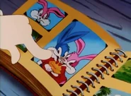 Buster's photo of him and Babs sharing ice cream