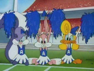 Shirley as a cheerleader