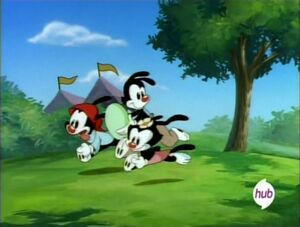 Yakko, Wakko and Dot's cameo in the Spring Break special