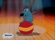 The Shrew riding a ball