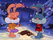 Babs as Lucy Van Pelt and Buster as Charlie Brown