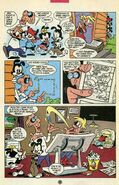 Plucky's head on a trash can in "A Comic Book Is a Comic Born" from Animaniacs Issue #10