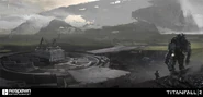 Concept art of the wasteland surrounding the facility.