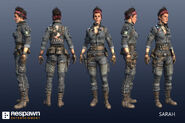 Sarah test render as she appeared in Titanfall 1