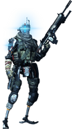 A Simulacrum Pilot equipped with Grapple in the Technical Test. This model was since assigned to the Phase Shift in the full game.