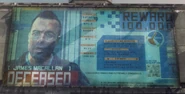 A wanted sign for James MacAllan in Angel City (Titanfall 2)