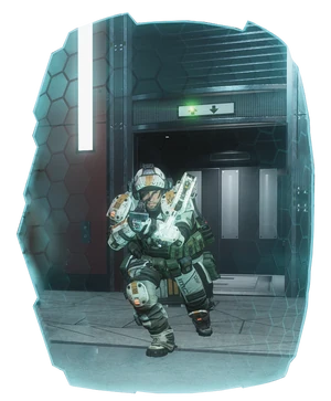 A Shield Captain employing the Particle Shield.