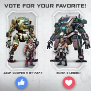 Poll for Jack Cooper and BT-7274 or Blisk and Legion