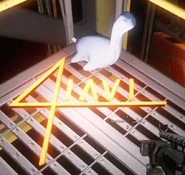 Alavi's Easter Egg which shows his name and a purple Nessie