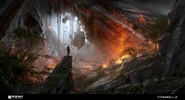 Concept art of the wreckage of the MacAllan.