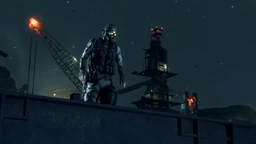 An NPC Pilot on foot in 's campaign, which is an IMC Pilot in this picture shown