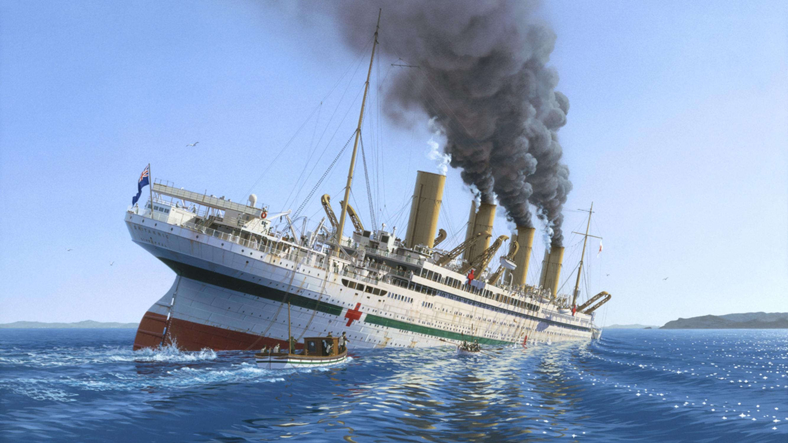 britannic sinking animation