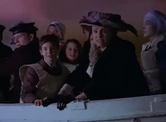 Lady Lewis and her children William and Sarah Lewis on the lifeboat