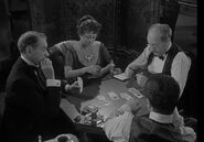 Richard Sturges, Maude Young and Sandy Comstock playing card