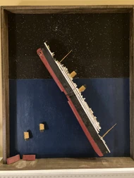 "The Big Plunge" diorama, showing the ship at the moment the second breaking began.