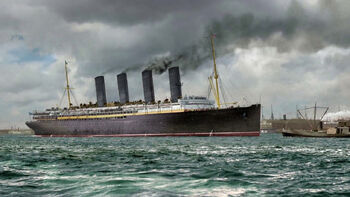 RMS Lusitania Colored