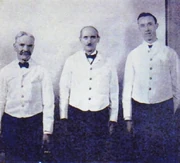 Sidney Daniels (right) with his colleagues on Olympic 