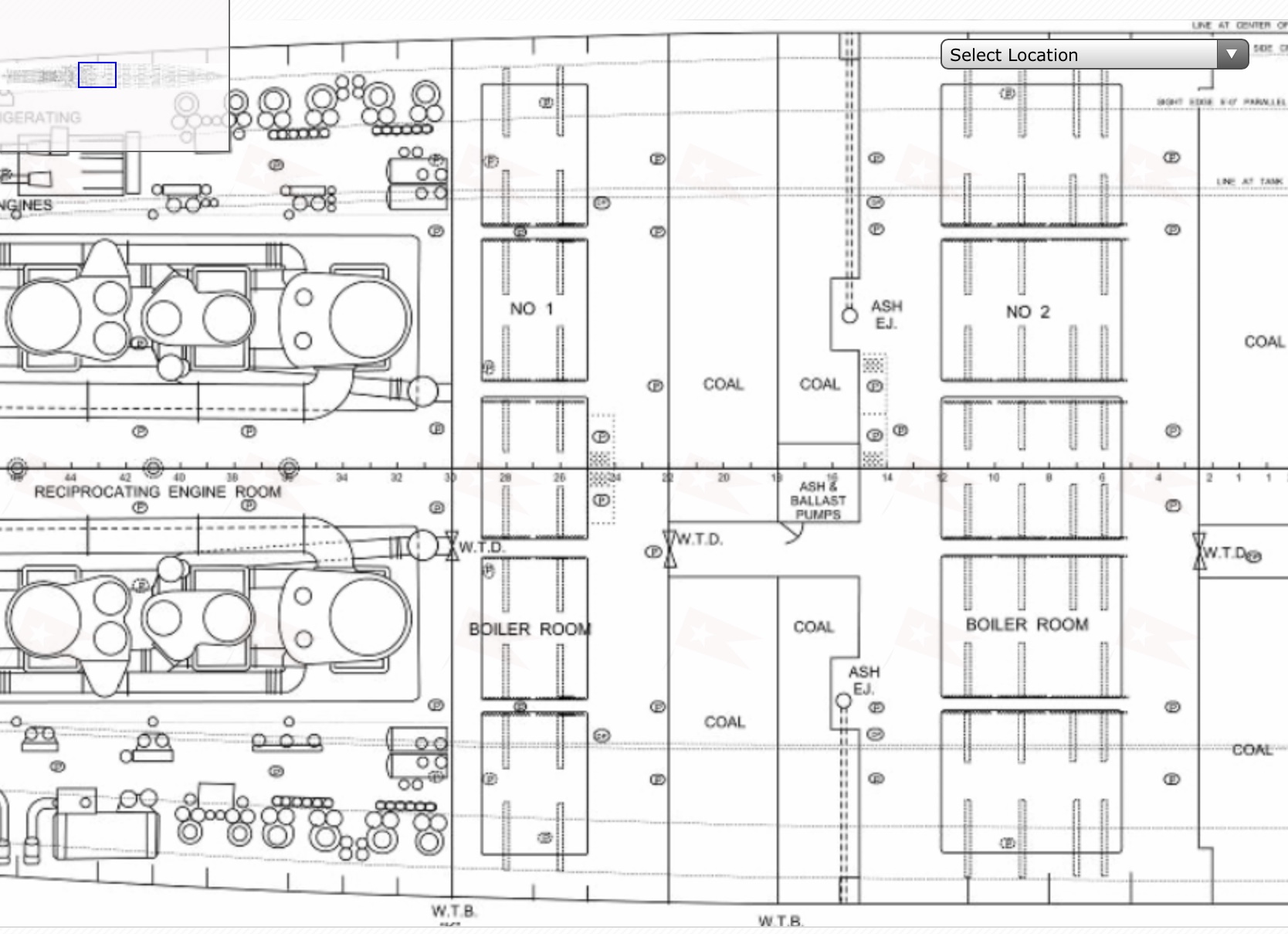 titanic engine room map