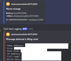 Screenshot of the doxxing