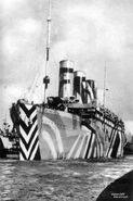 RMS Olympic in WWI dazzle paint
