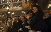 Cora and her parents during the Rose's 