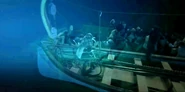 Flashback of Collapsible D being loaded in Ghosts of the Abyss (2003)