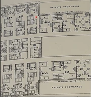 the location (red dot) of B-58 on the First Class Accomodation Plan