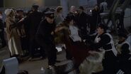 Margaret Brown being forced to board Lifeboat 6 in the 1996 Miniseries Titanic