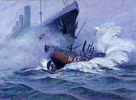 RMS Olympic and Nantucket Crash