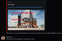 Screenshot showing the thumbnail and a direct message to James Penca from Jude Johnstone about the video in question, sent two hours after its upload.