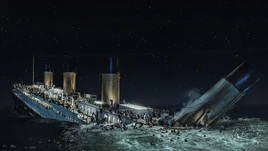 Titanic funnels falling