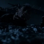 Stoker being held by Mario before taken aboard Collapsible B