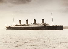 Titanic at her arrival in Queenstown