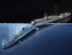 pix Underwater Titanic Stern break up of the titanic titanic wiki